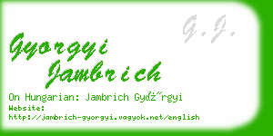 gyorgyi jambrich business card